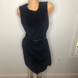 Corduroy Sleeveless Belted Jumper